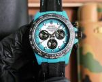 TW Factory ROLEX Daytona Black Band 4801 Automatic Movement 40MM Blue and White Watch